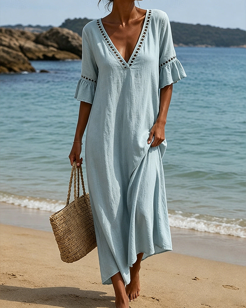 Nellina | Vestido Largo con Escote en V