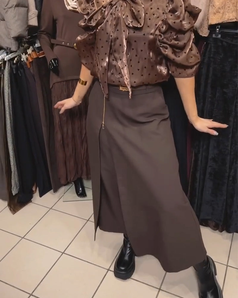 Pantalones casuales elegantes con cremallera