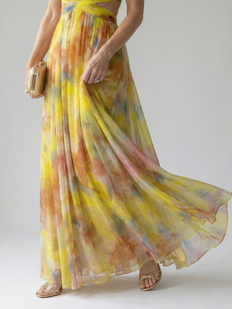Isel | Vestido maxi cruzado suave