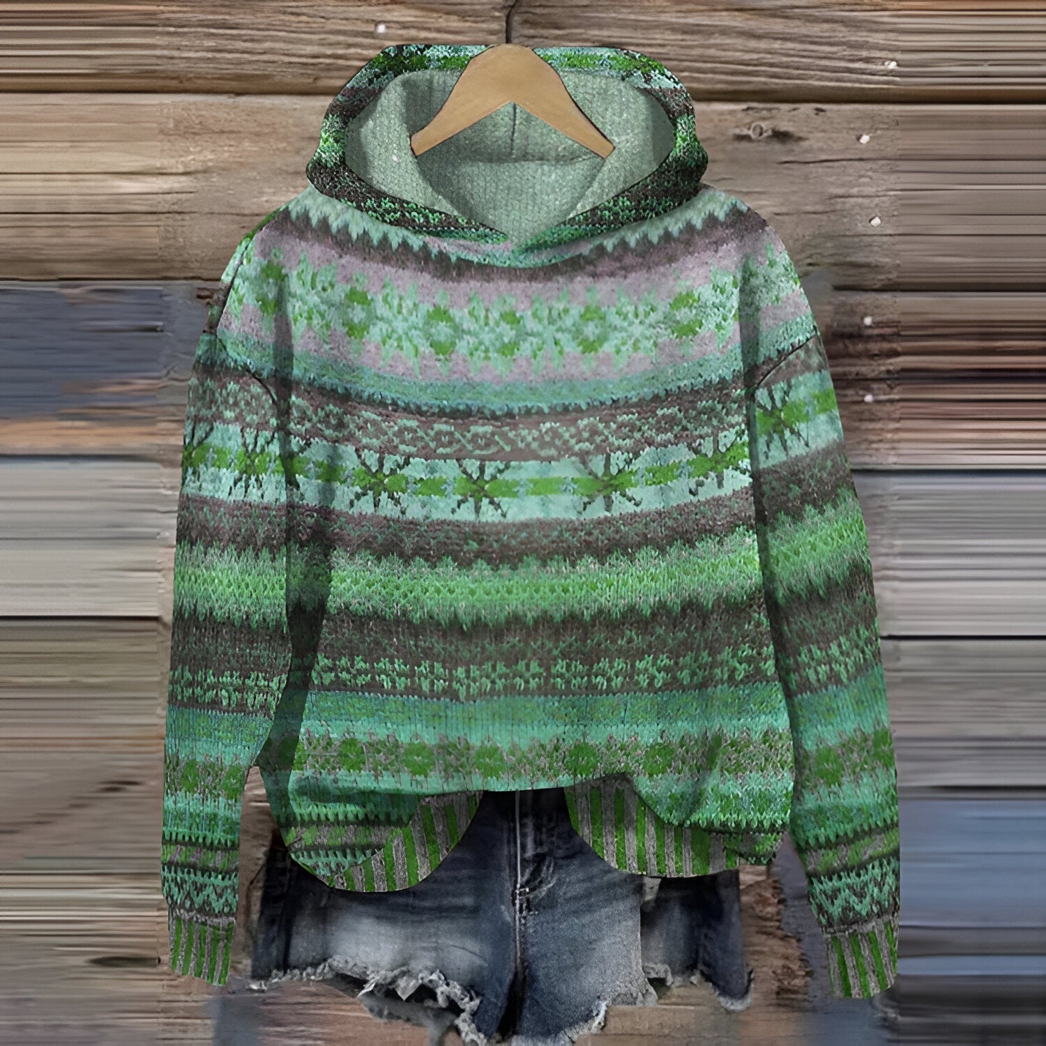 Nelly™ - Cómoda sudadera vintage con capucha