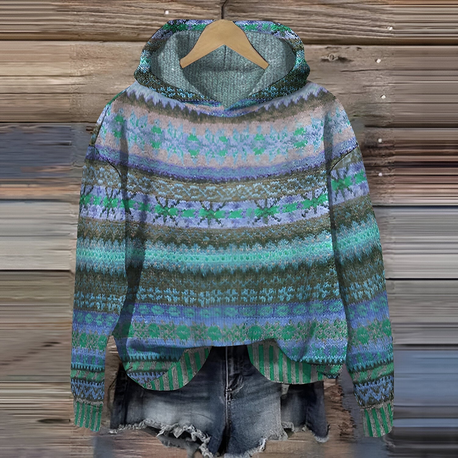 Nelly™ - Cómoda sudadera vintage con capucha