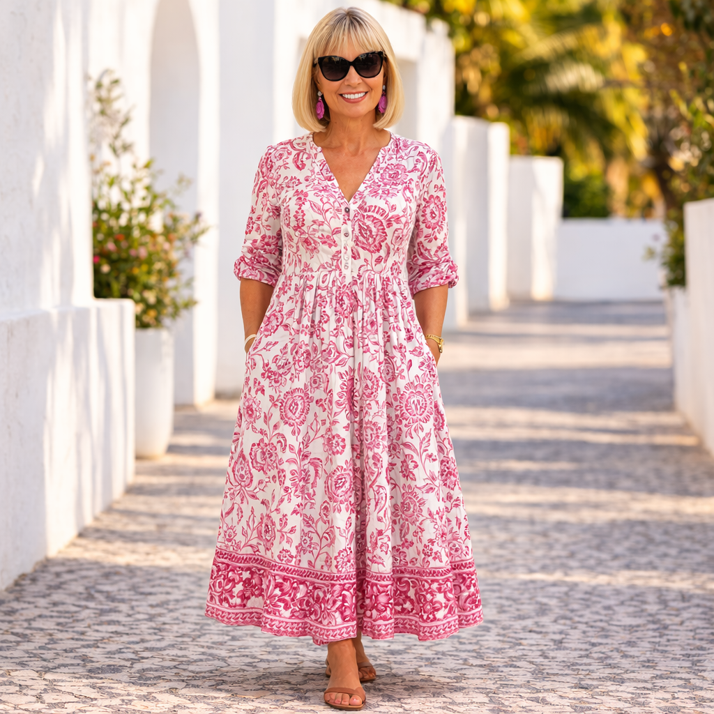 Elly | Vestido floral elegante con vibra primaveral