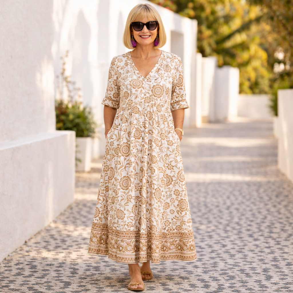Elly | Vestido floral elegante con vibra primaveral