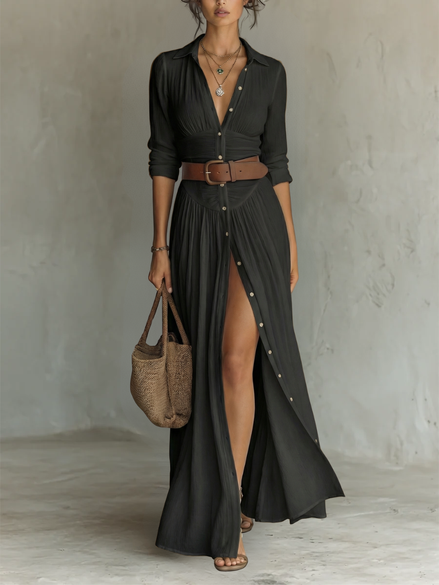 Marina | Vestido Maxi de Lino
