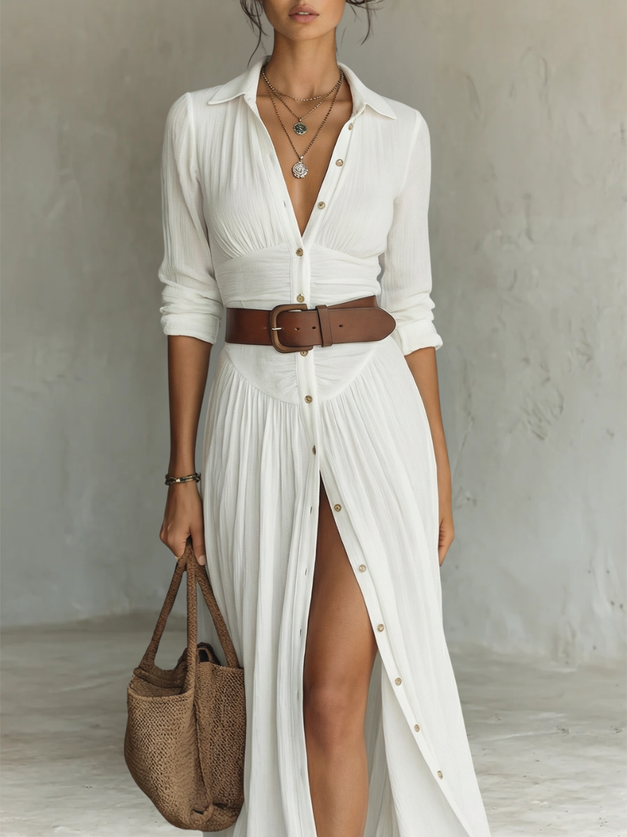 Marina | Vestido Maxi de Lino