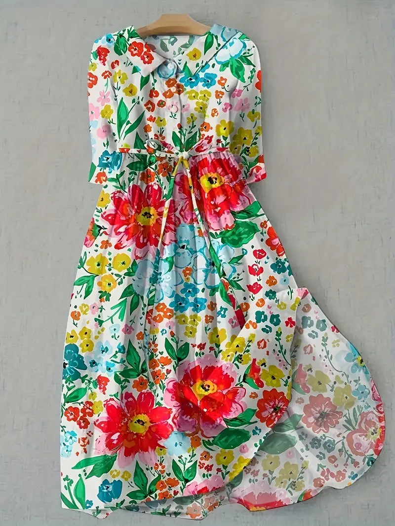 Morganne | Vestidos florales favorecedores del abdomen