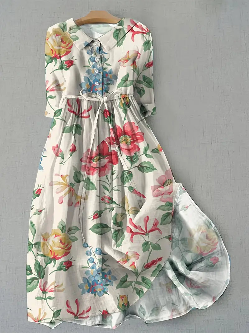 Michelle | Vestidos florales favorecedores del abdomen