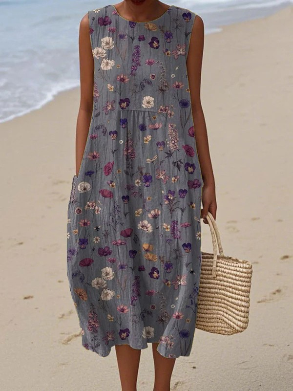 Sera | Vestido Estampado de Verano Sin Mangas