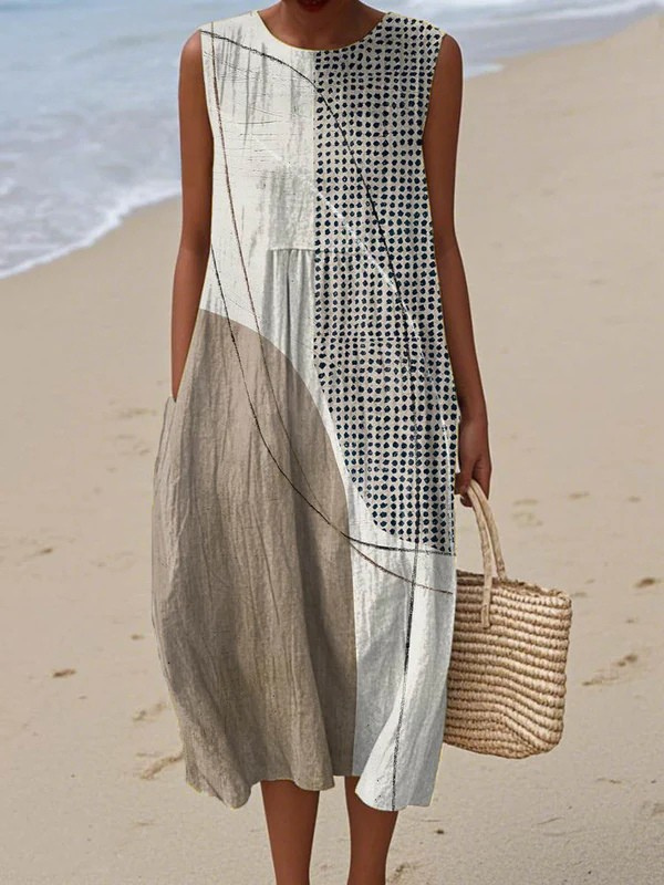Nova | Vestido Estampado de Verano Sin Mangas