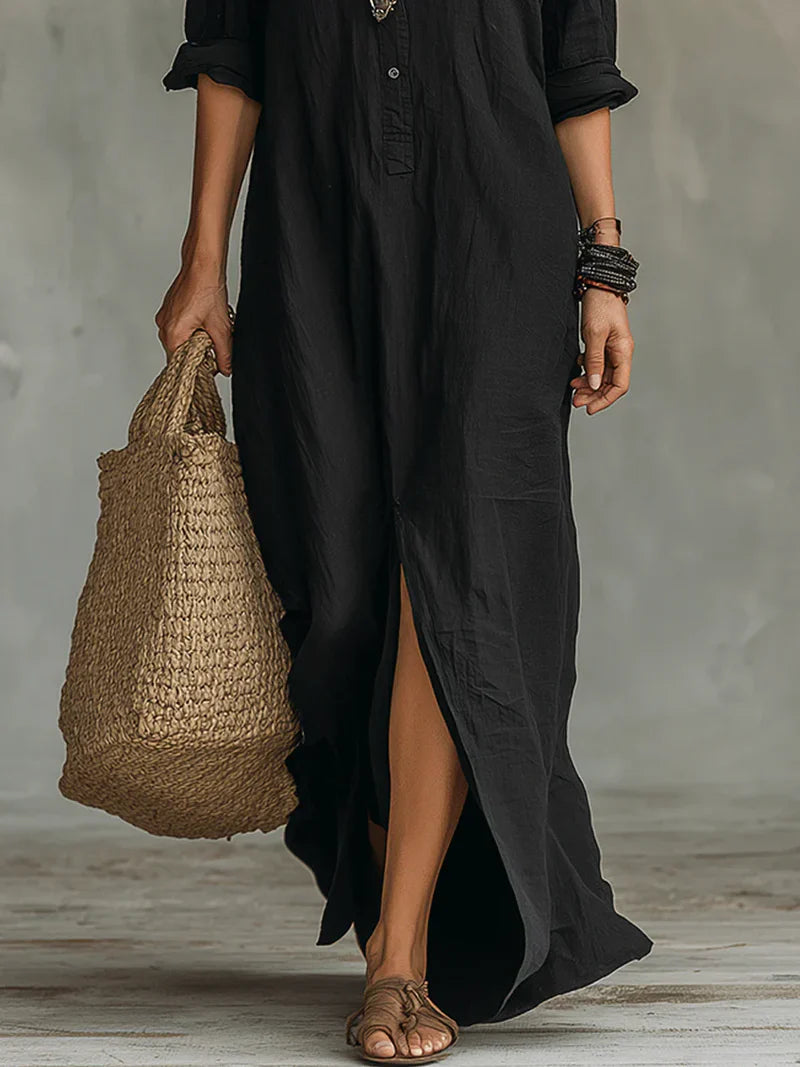 Valeria | Vestido Maxi Camisero