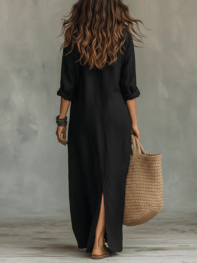Valeria | Vestido Maxi Camisero