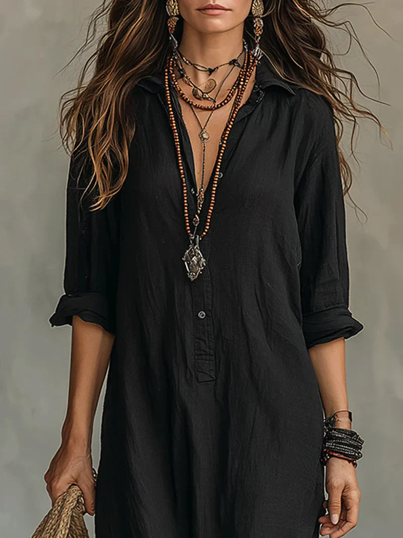 Valeria | Vestido Maxi Camisero