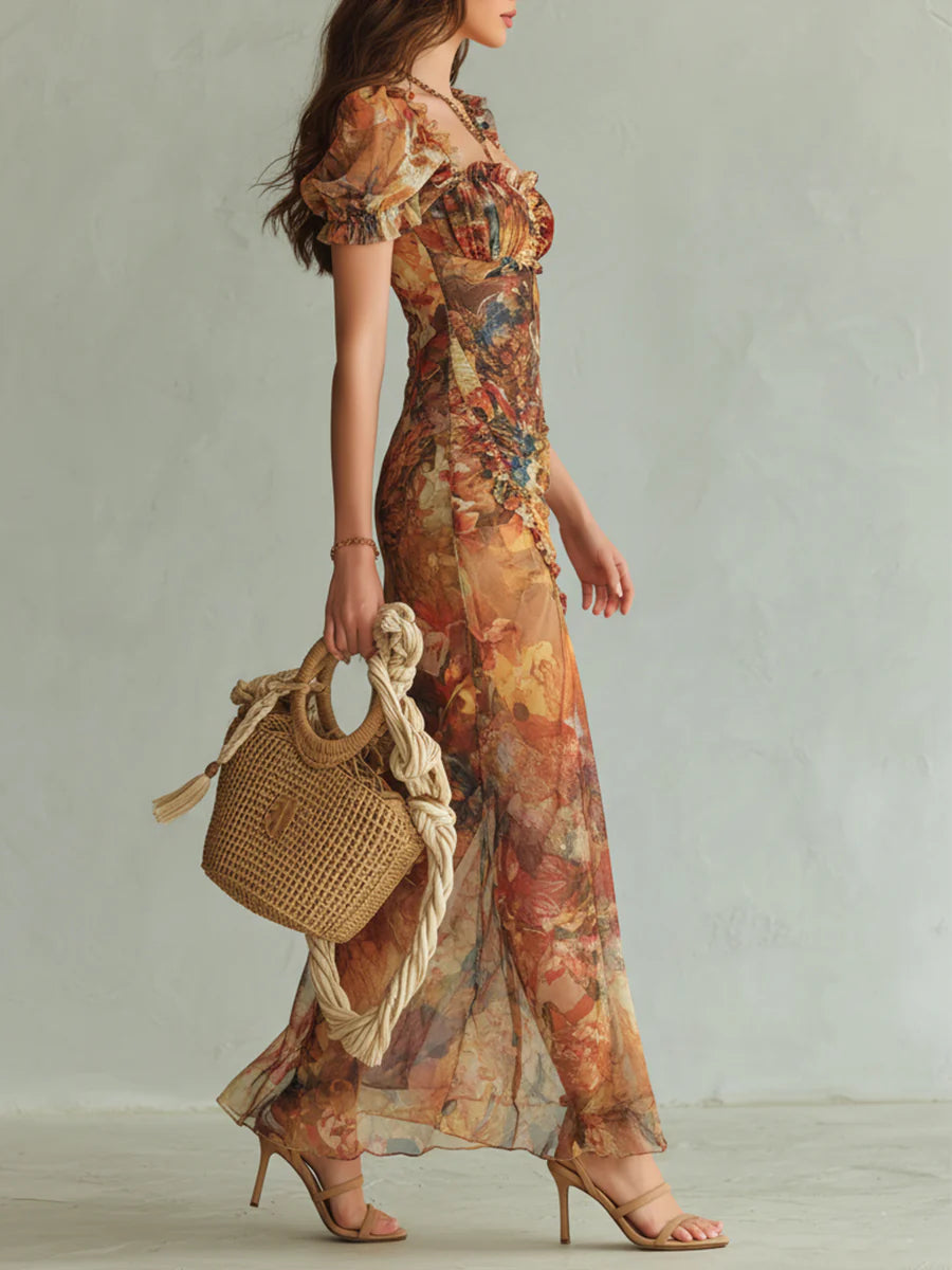 Viola | Vestido Bohemio de Chifón