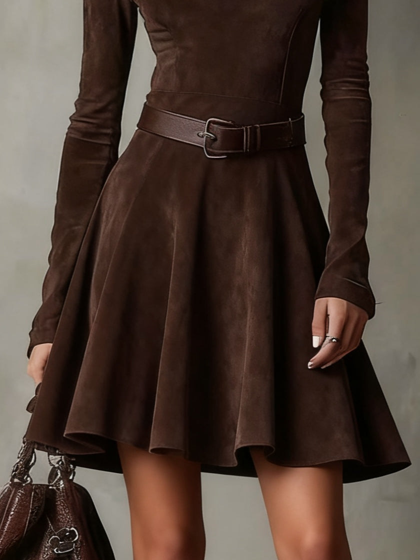 Meredith™ | Minivestido vintage de ante