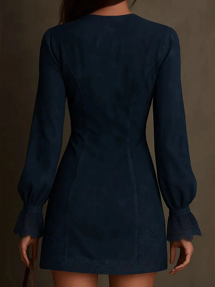 Aurora™ | Minivestido de ante con encaje