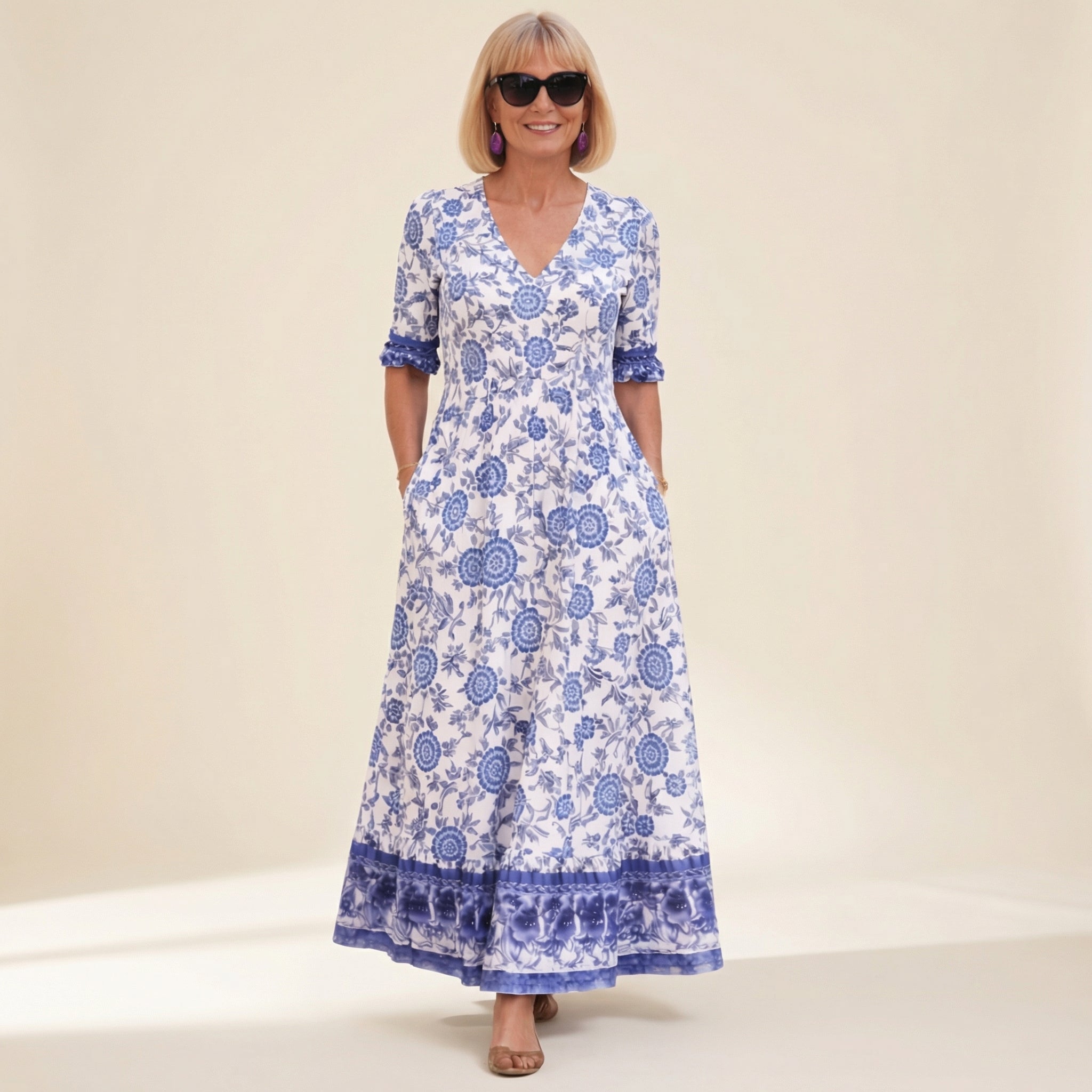 Elly | Vestido floral elegante con vibra primaveral
