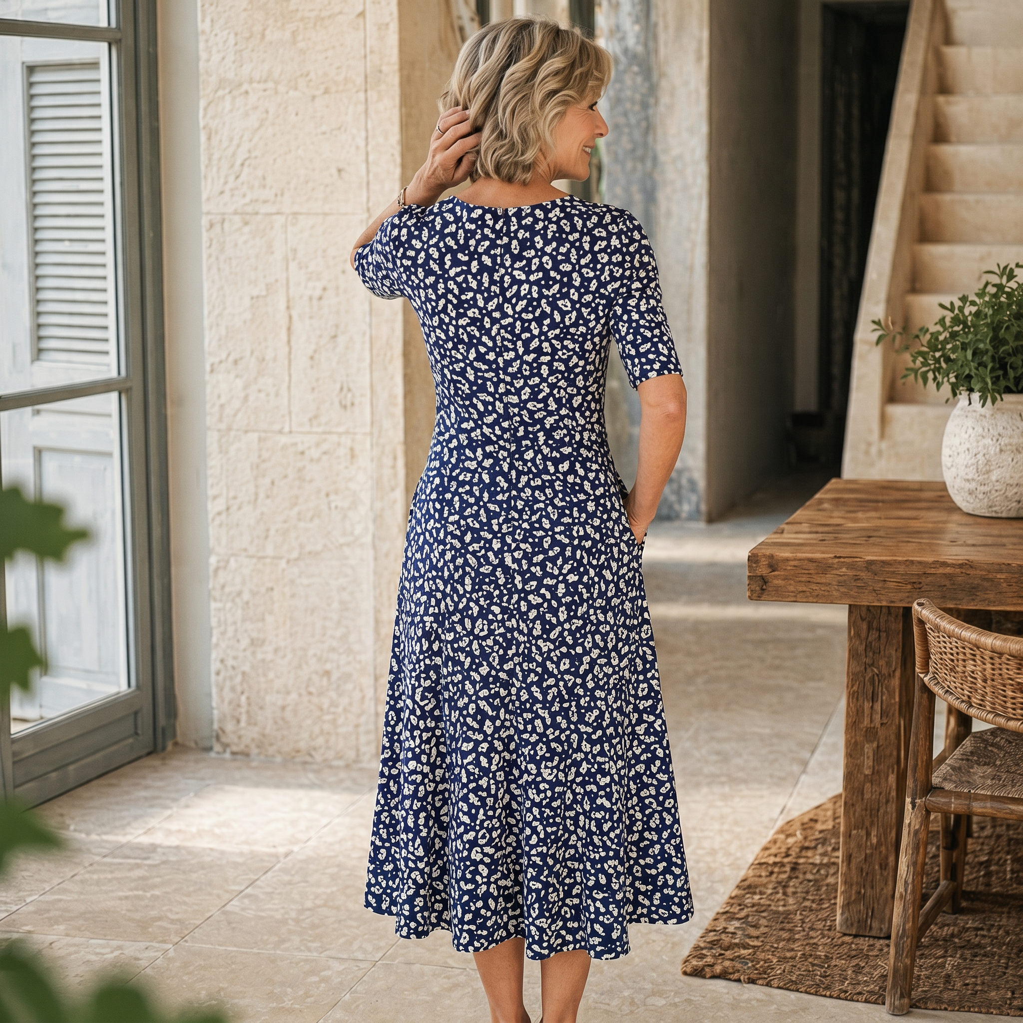 Sarah | Vestido Midi con Bolsillos
