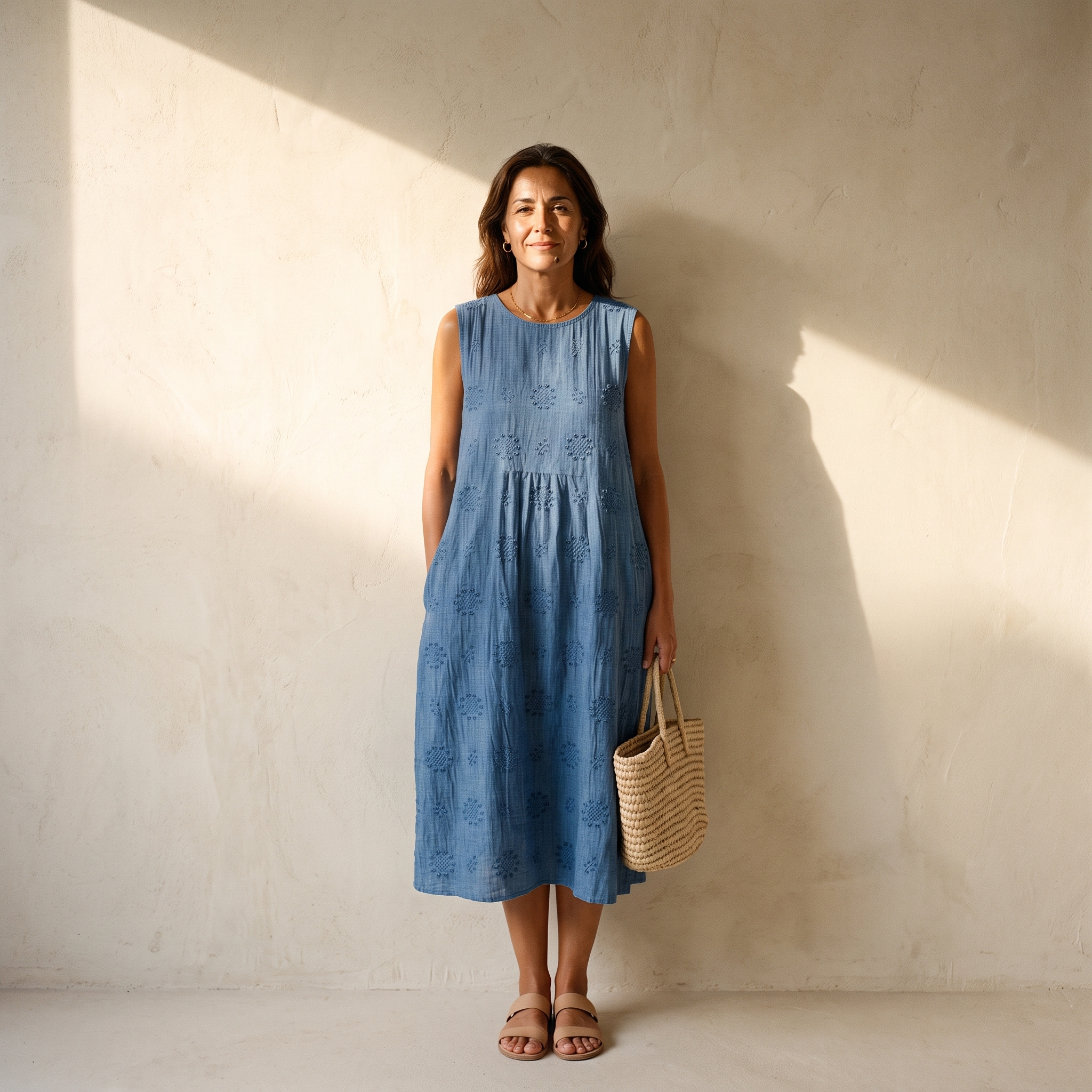 Iva | Vestido Estampado de Verano Sin Mangas