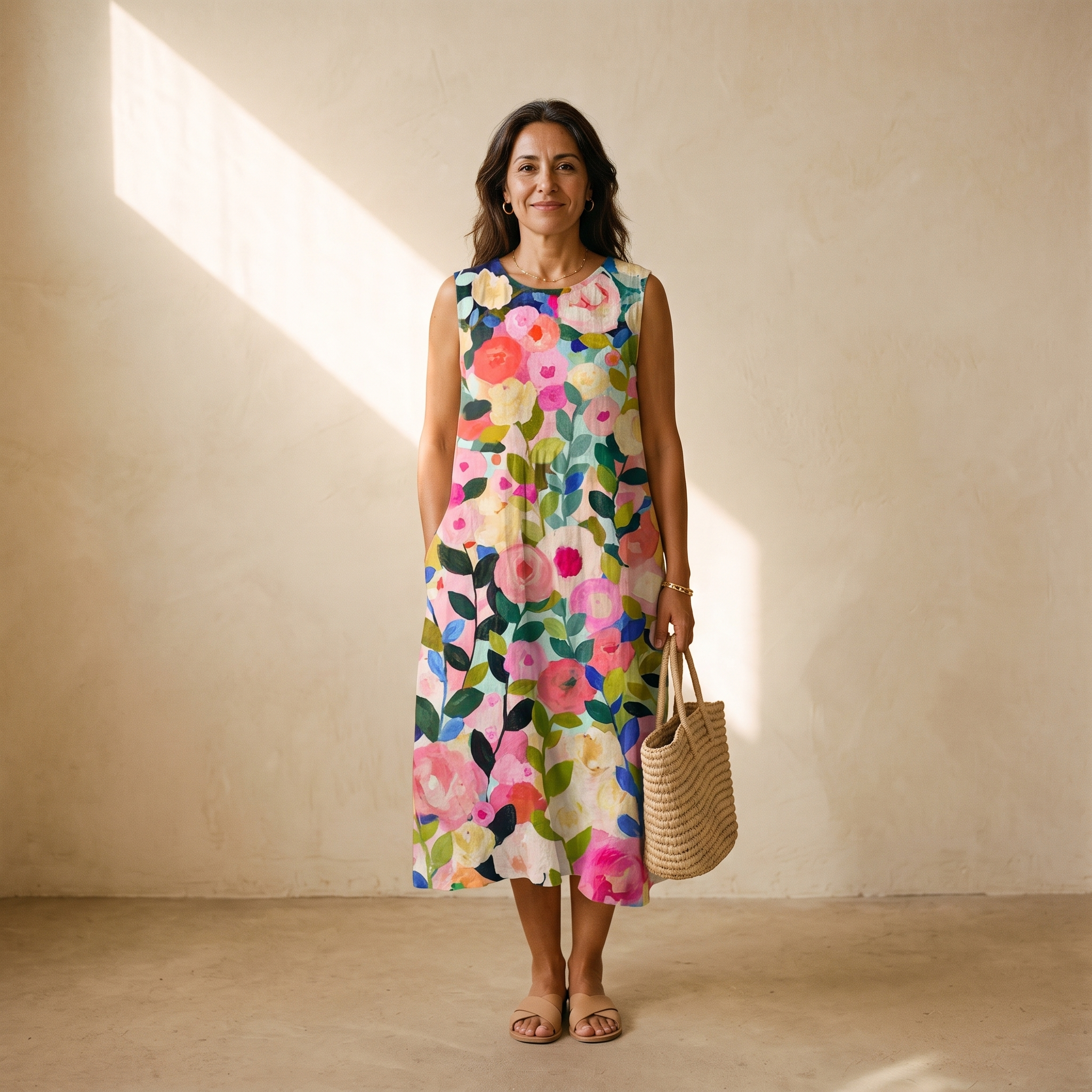 Noa | Vestido Estampado de Verano Sin Mangas