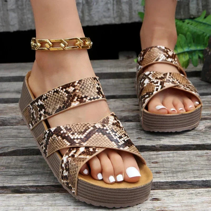 Ida | Sandalias chic con estampado elegante